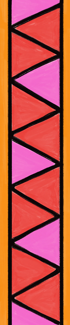 Painterly Kwanzaa Simple Triangle Pattern